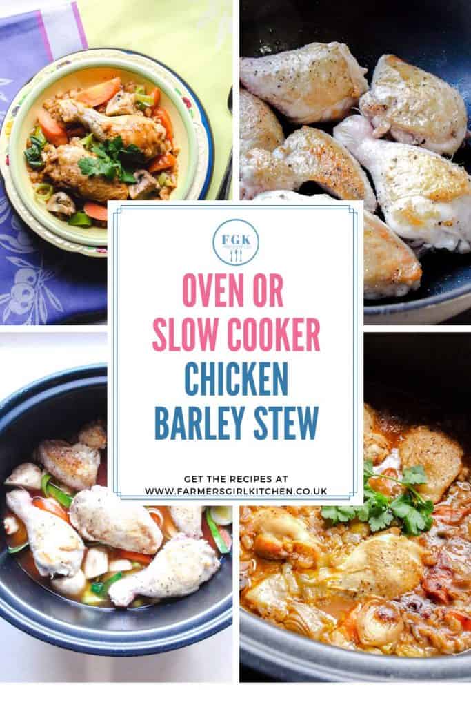 Oven or Slow Cooker Chicken Barley Stew