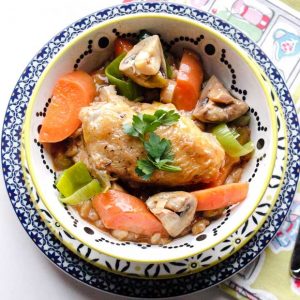 Chicken, Leek and barley stew