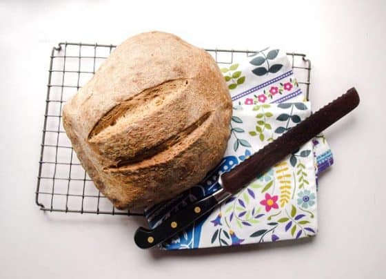 EAsy Sourdough Bread on cooling tray