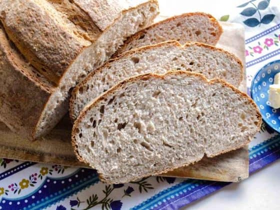 Sliced Easy Sourdough Bread 