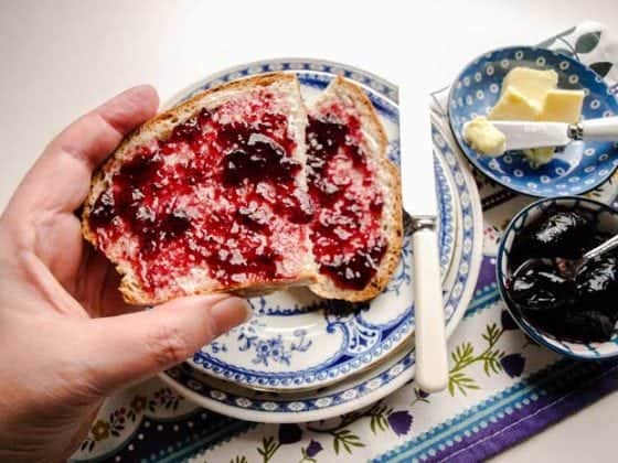 Easy Sourdough Bread with Jam 