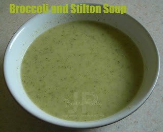 Broccoli and Stilton Soup in bowl