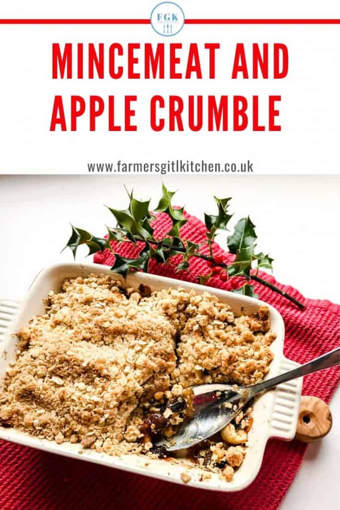 Dish of Mincemeat and Apple Crumble