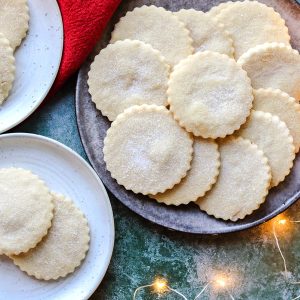 Scottish Shortbread Biscuits on plates