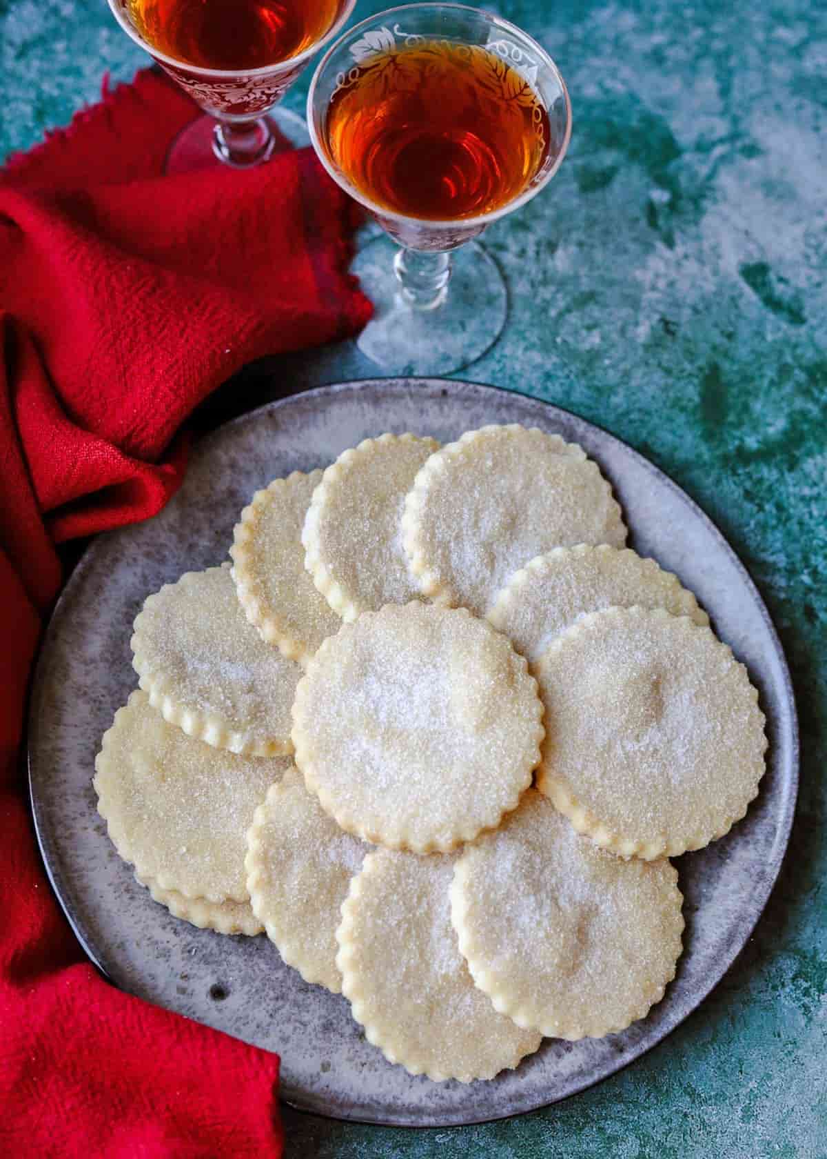 Scottish Shortbread Biscuits on plate