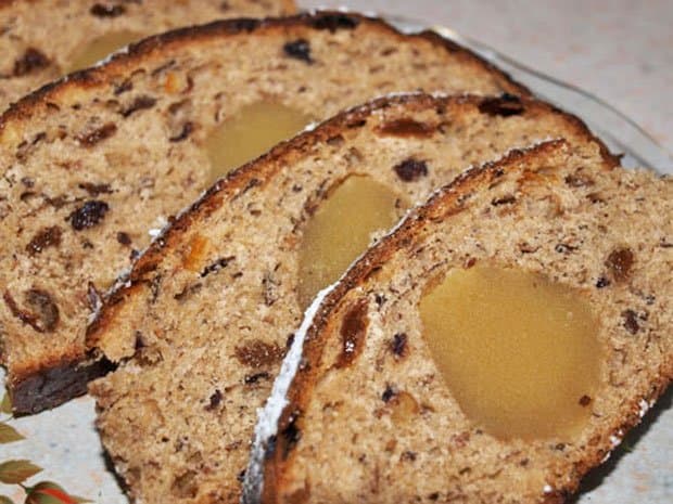 Slices of Homemade Marzipan Stollen