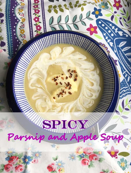 Make yourself a warming bowl of Spicy Parsnip and Apple Soup #parsnip #soup