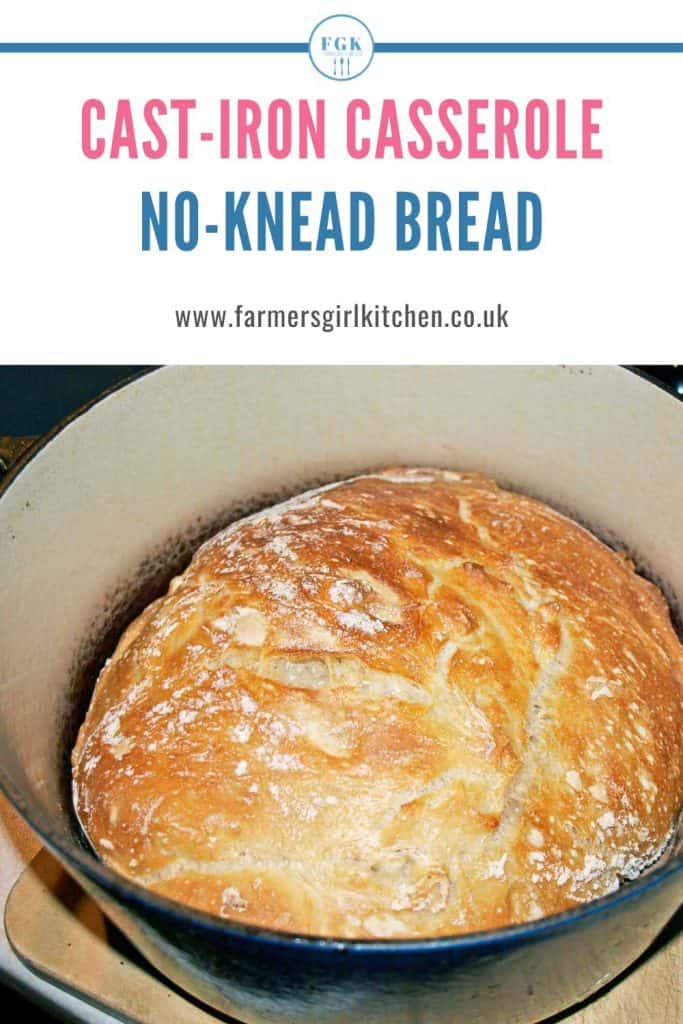 No knead dutch oven bread - Feast and Farm