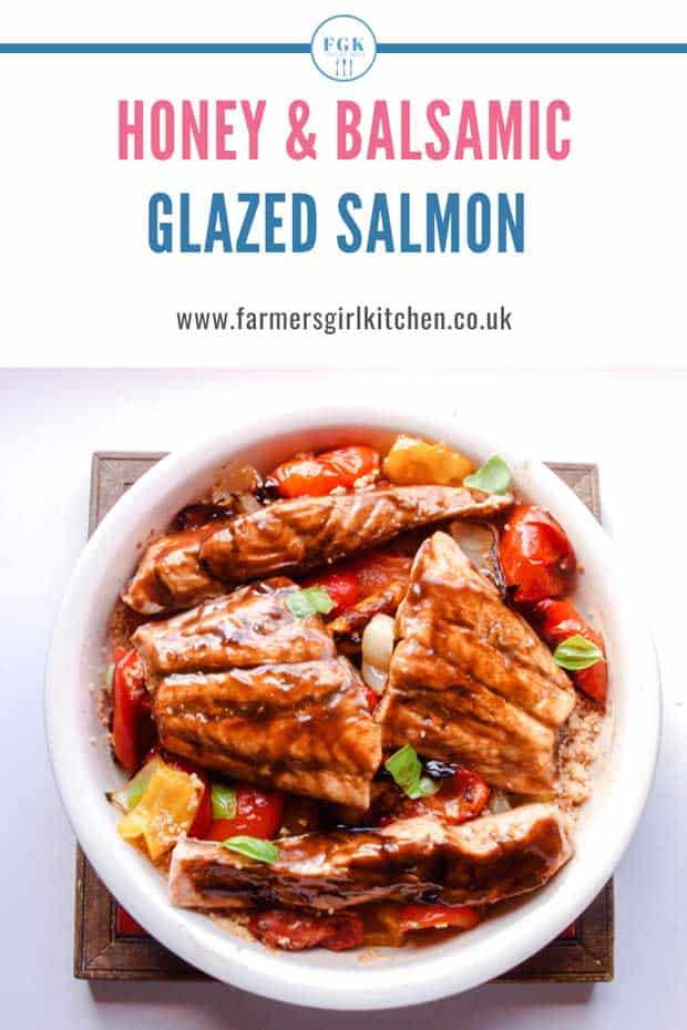 Plate of Honey & Balsamic Glazed Salmon