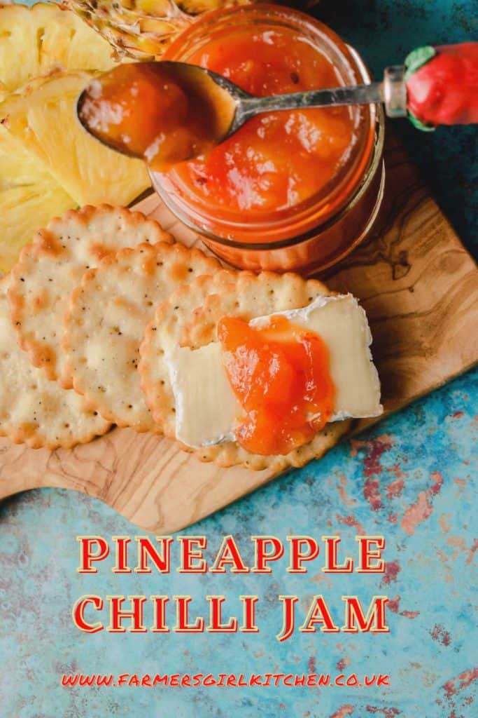 Pineapple Chilli Jam with cheese and crackers
