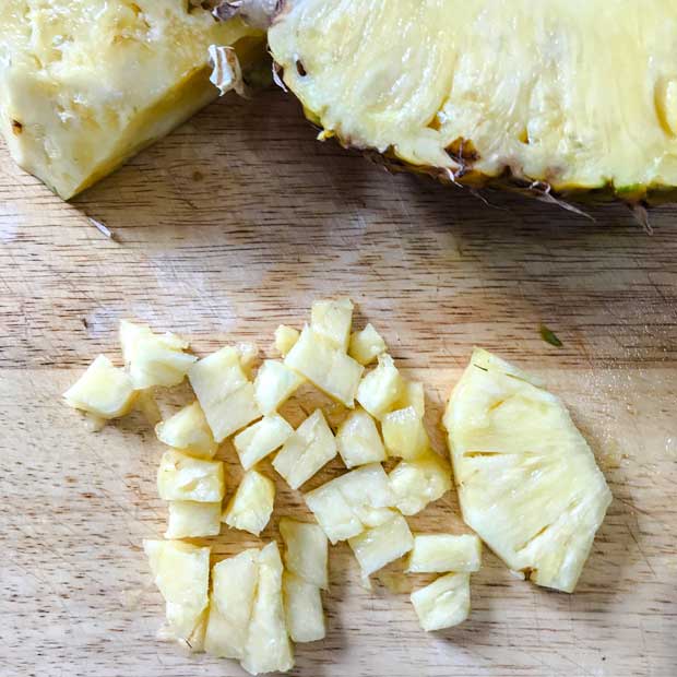 chopped pineapple