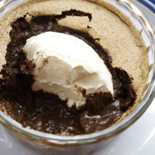 Chocolate Chilli Custard with cream