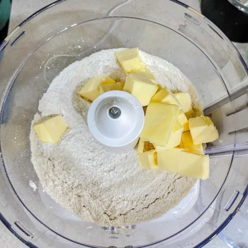 flour and butter in food processor