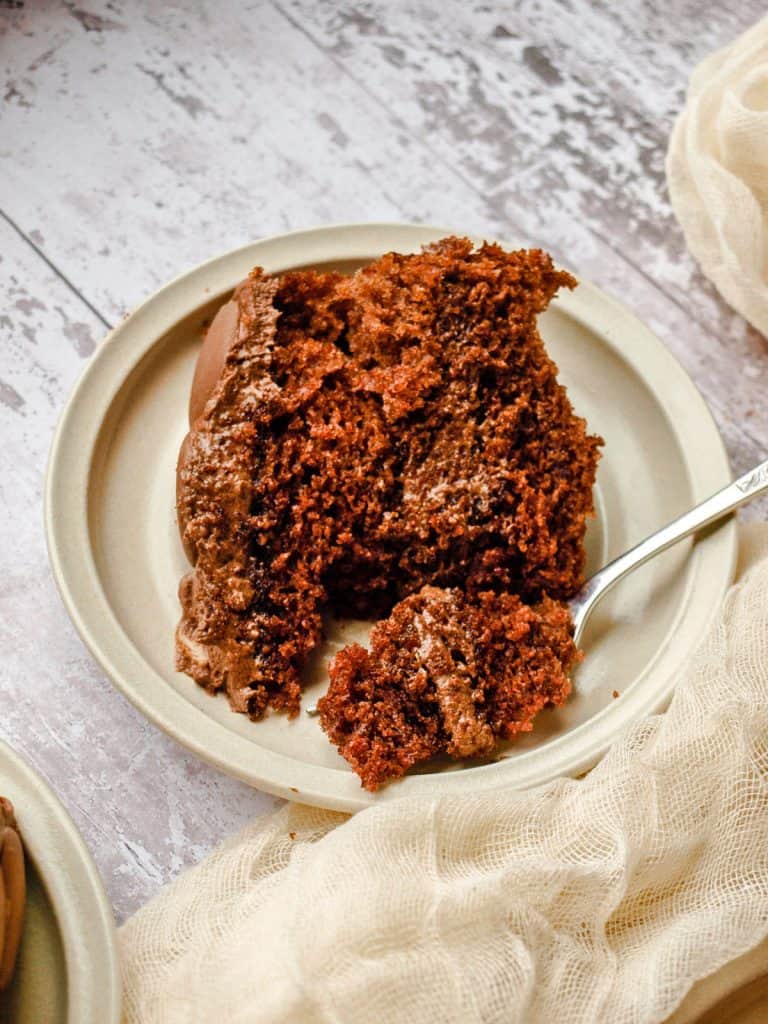 slice of Easy Chocolate Button Cake
