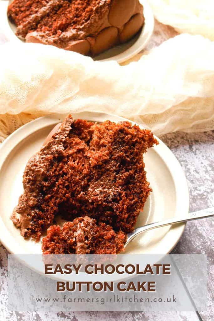 slices of Easy Chocolate Button Cake