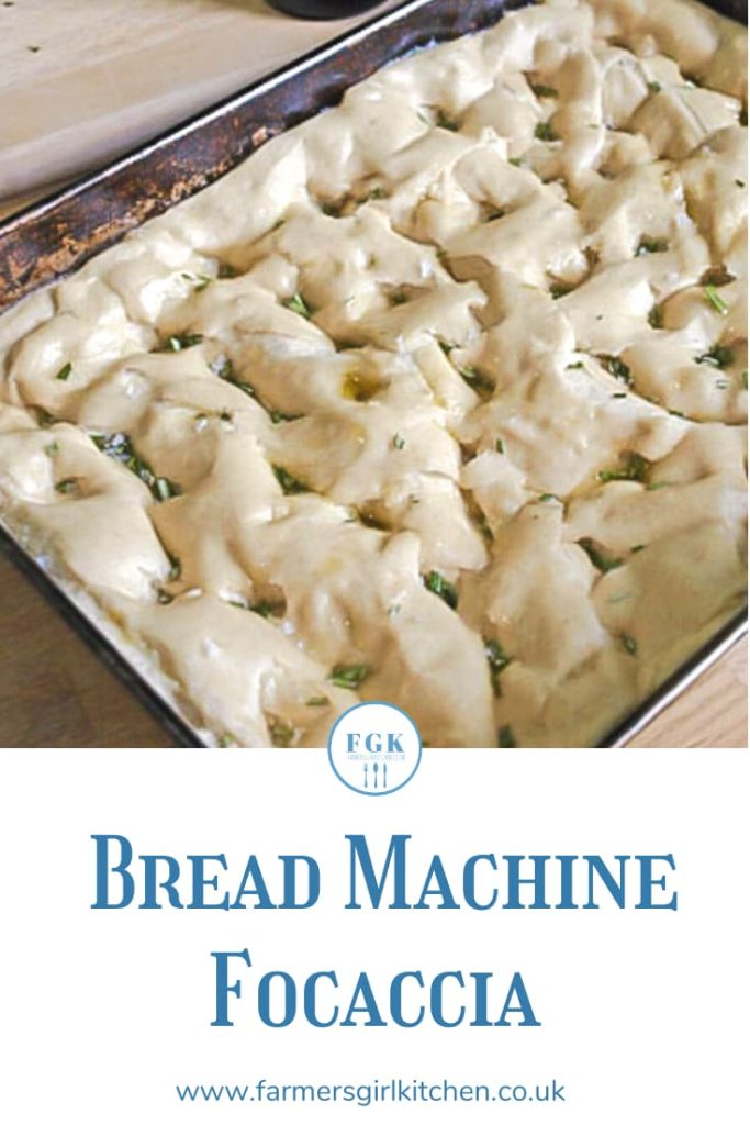 Focaccia in the Bread Machine dough in tray 