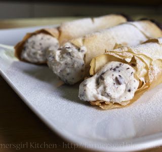 Chocolate Dipped Cannoli on plate