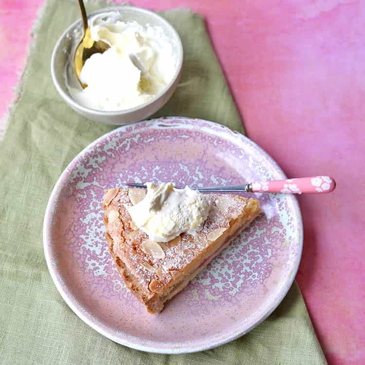 Rhubarb Bakewell Tart