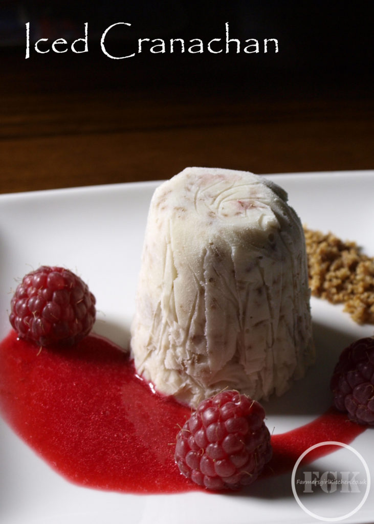 Iced Cranachan - a frozen dessert 