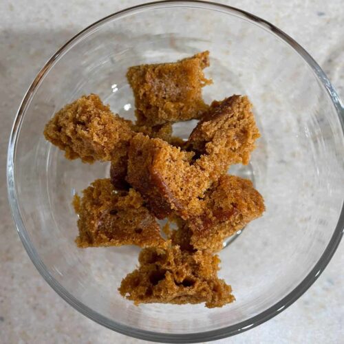 Jamaica Ginger Cake in individual trifle bowls