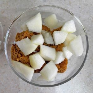 Jamaica Ginger Cake and Pear Trifles add pear cubes