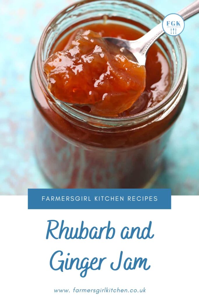 Jar of Rhubarb and Ginger Jam