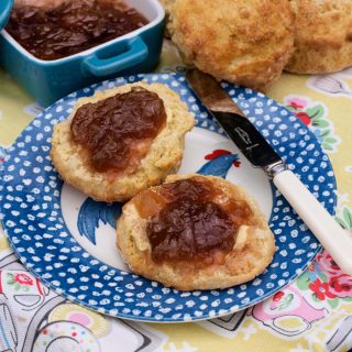 Rich fruity jam with pieces of preserved ginger make this Rhubarb and Ginger Jam so delicious