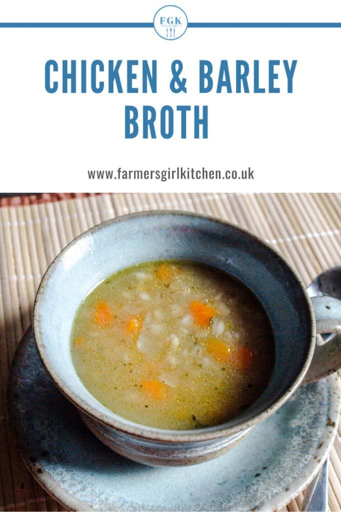 cup of Chicken and Barley Broth