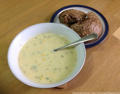 sweetcorn chowder in bowl