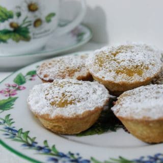A plate of mini treacle tarts for tea time
