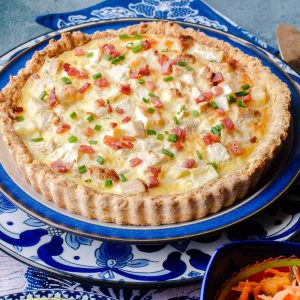 Cheese, Bacon & Turkey Quiche