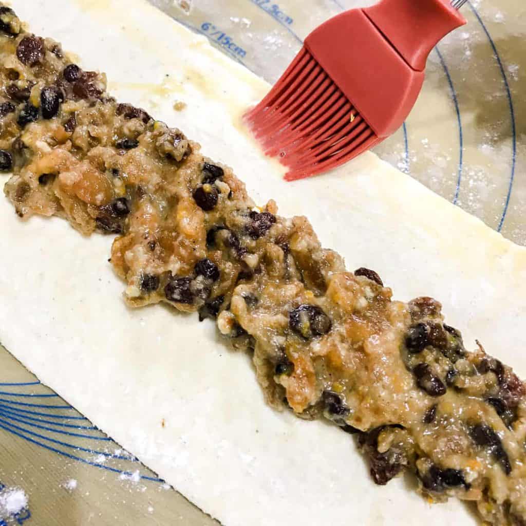mincemeat on puff pastry