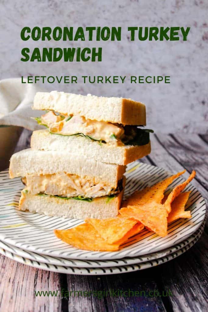 Leftover Turkey Cornonation style sandwich