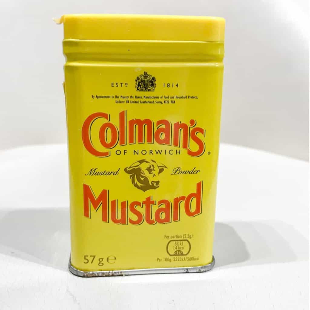 Tub of colman's mustard powder