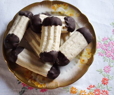 Chocolate Dipped Viennese Fingers