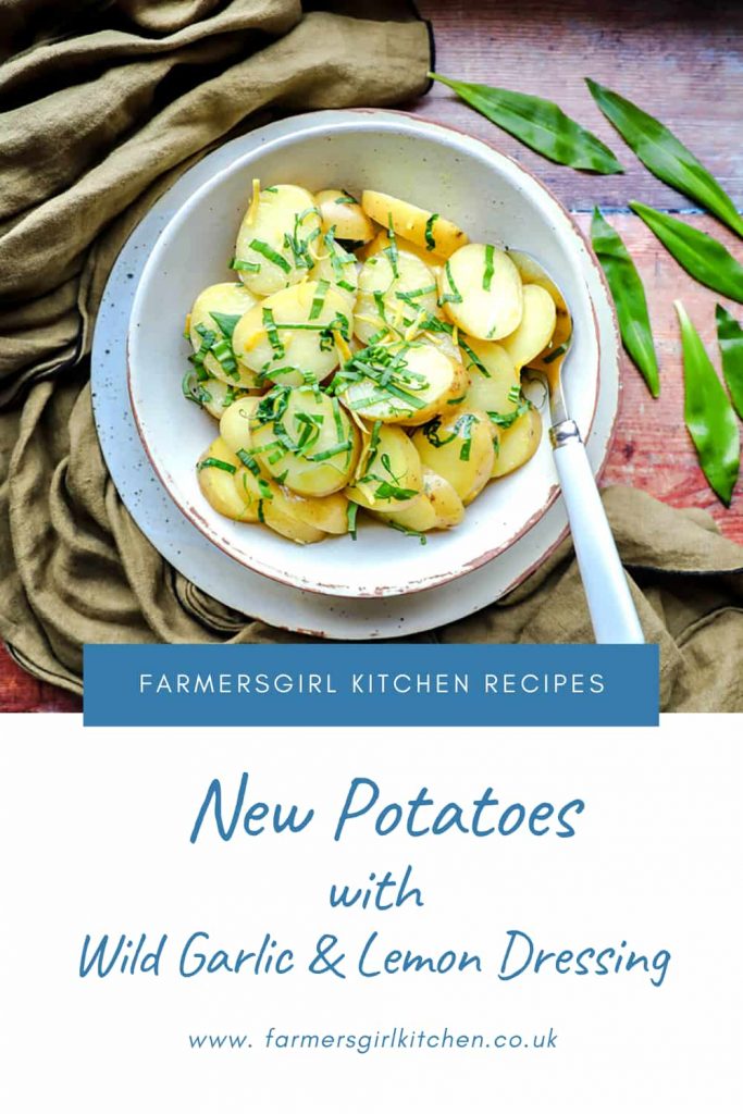 Bowl of new potatoes with Wild Garlic & Lemon Dressing