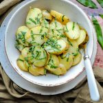 Bowl of New Potatoes with Wild Garlic & Lemon Dressing
