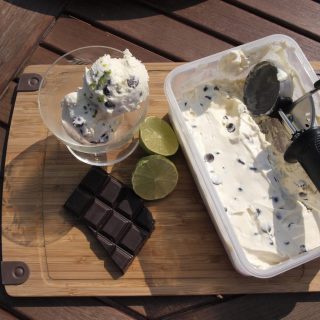 Delicious Homemade Chocolate Lime Ice Cream