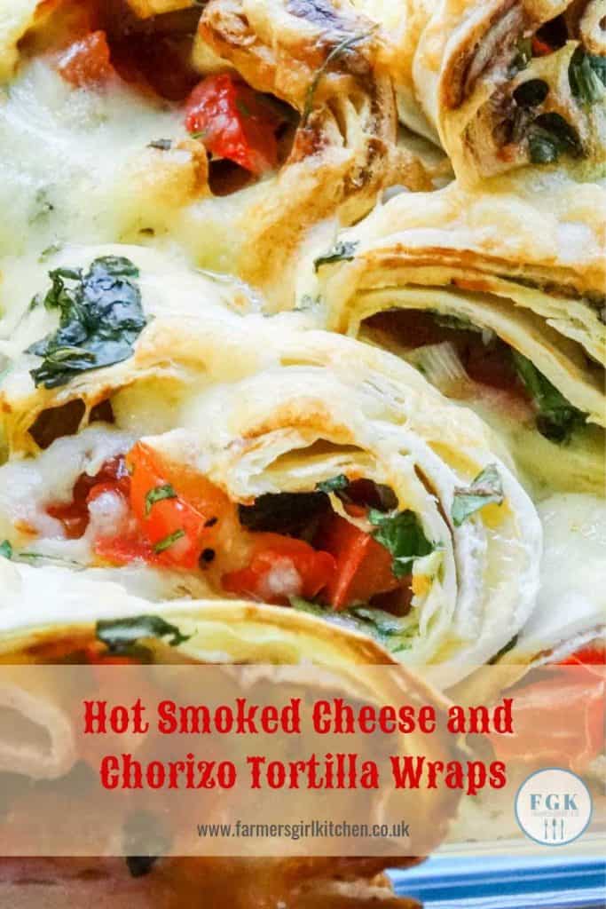 Hot Smoked Cheese and Chorizo Tortilla Wraps take your sandwiches to the next level #chorizo #cheese #tortilla #wrap #recipe