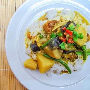 Vietnamese Chicken Curry on plate