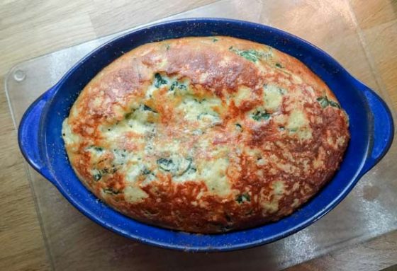 Classic Spinach and Cheese Souffle - Farmersgirl Kitchen