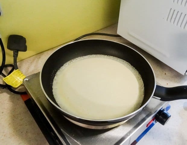 Making Crespelle Sweet Italian Pancakes