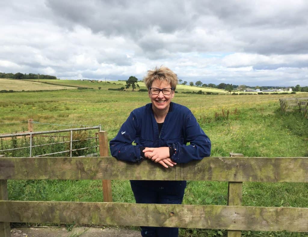 Janice working at Farmersgirl Farm