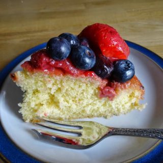 A slice of summer with this Strawberry and Blueberry Cake