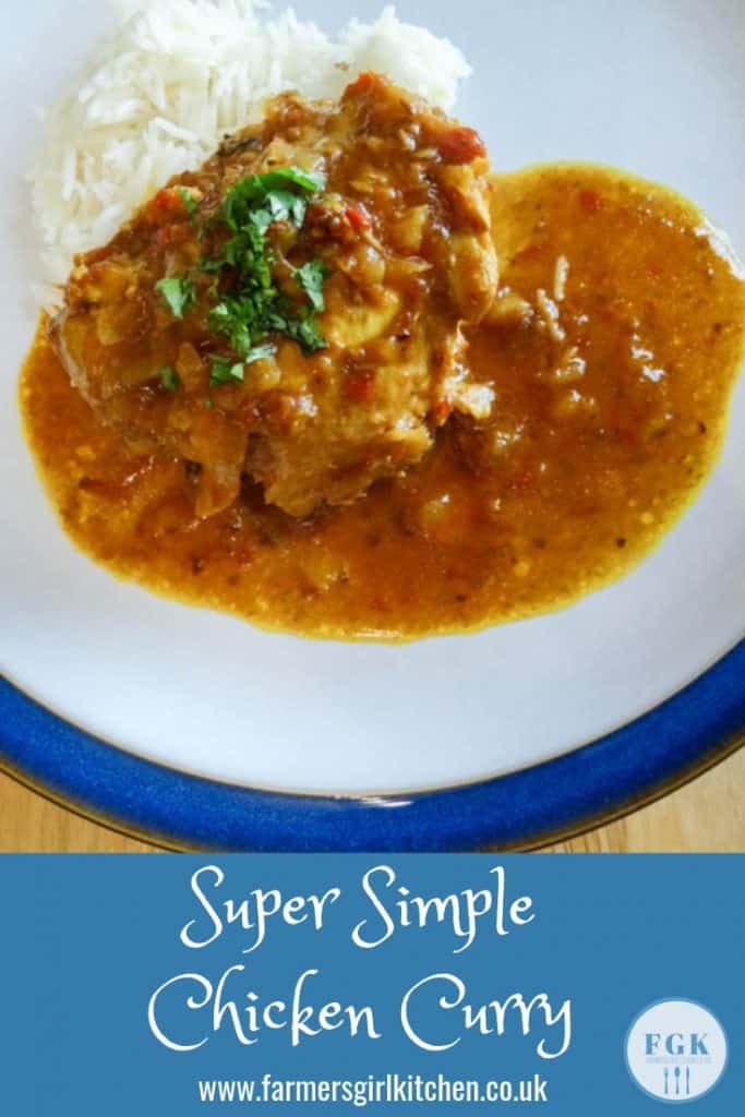 Made from scratch this Super Simple Chicken Curry tastes so good. #chicken #curry #recipe #easy