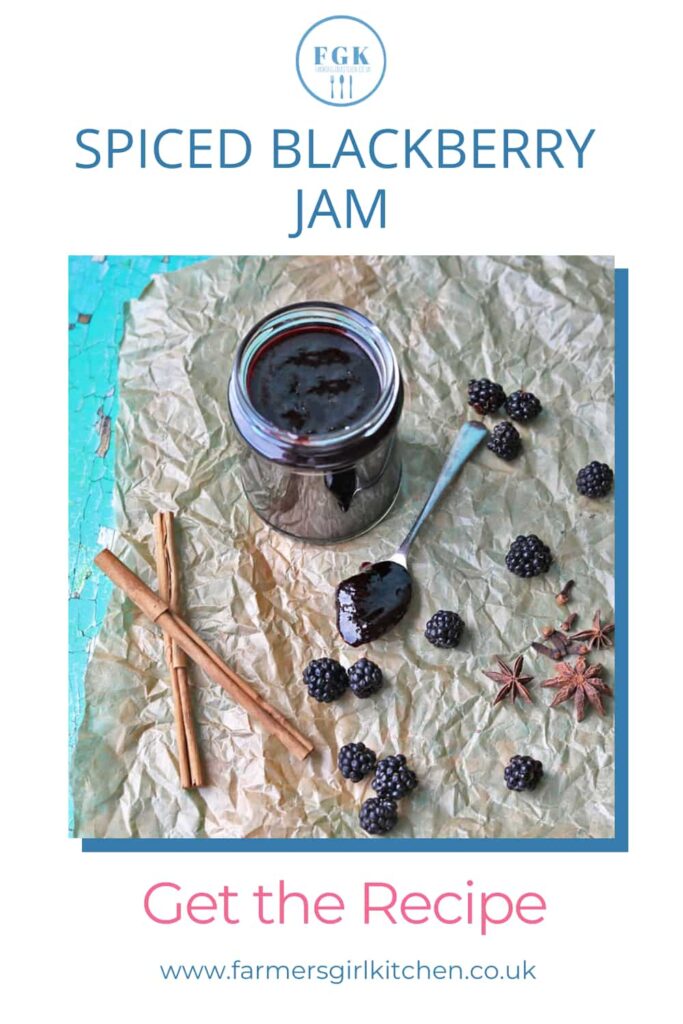 Spiced Blackberry Jam jar berries and spices