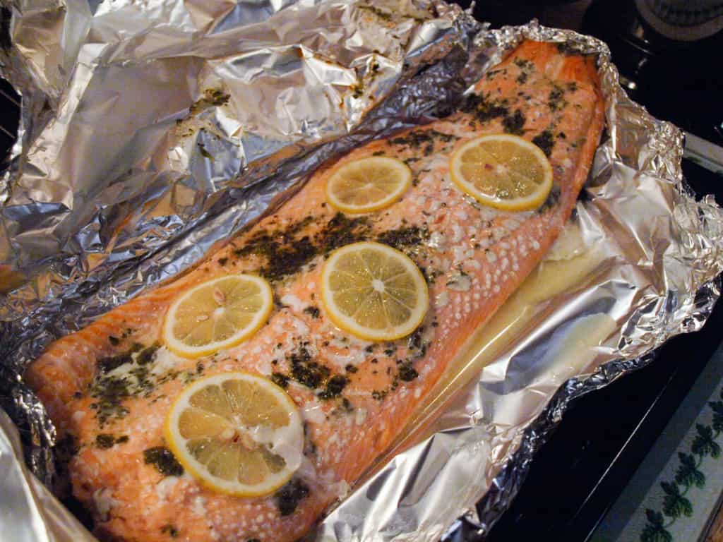A simple way to feed a crowd, Salmon baked with Herbs