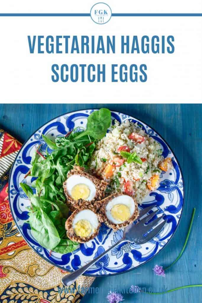 Vegetarian Scotch Eggs on a Plate