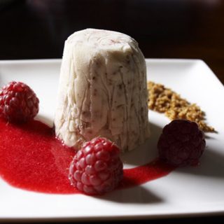 A traditional cream, honey and oatmeal dessert from Scotland in ice cream form