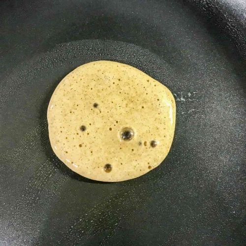 Cinnamon Spice Pancake in pan